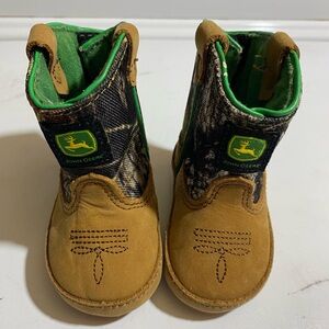 John Deere Kids Camo and Tan Boots